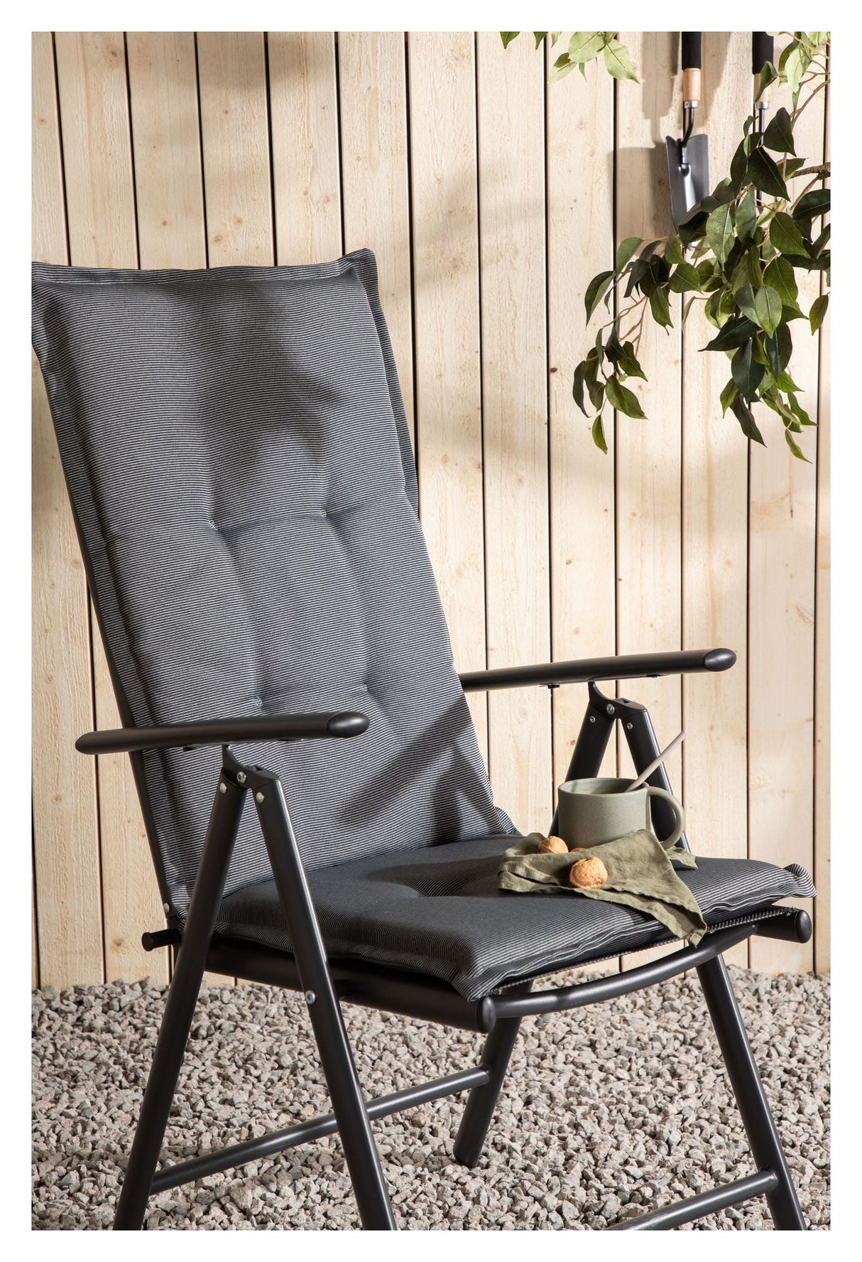 Cushion for 5-position garden chair - Light gray