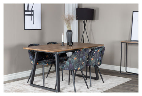 Inca Dining table with bow tie pull-out