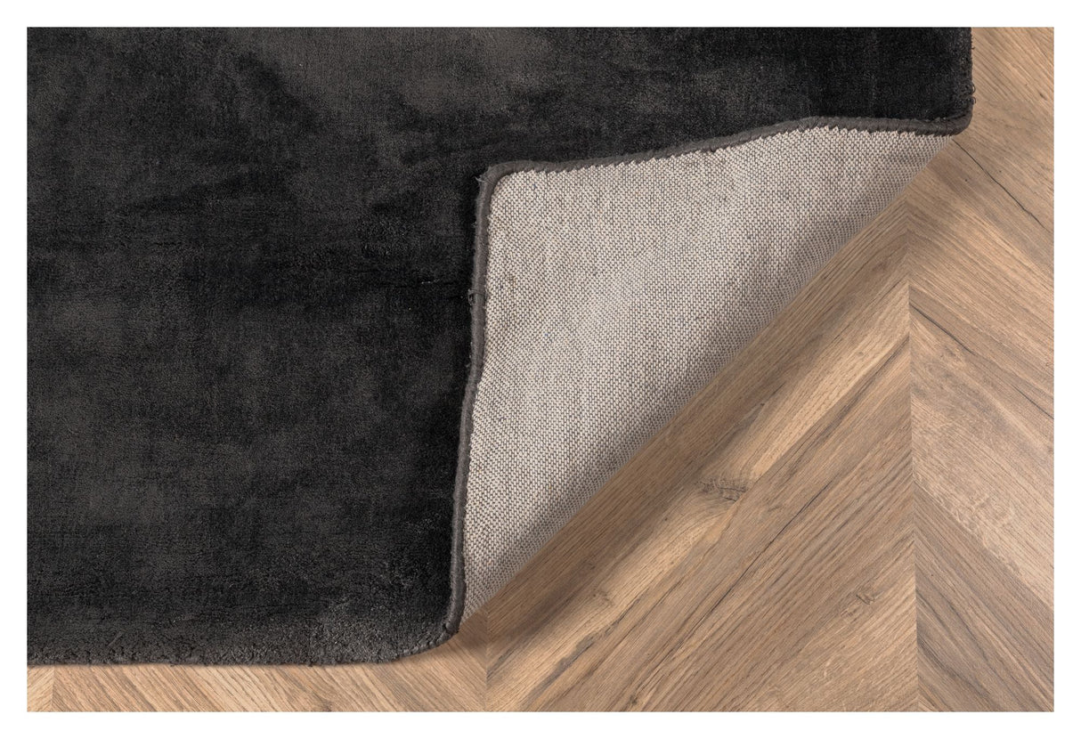 Indra Viscose carpet, 171x242, Dark gray