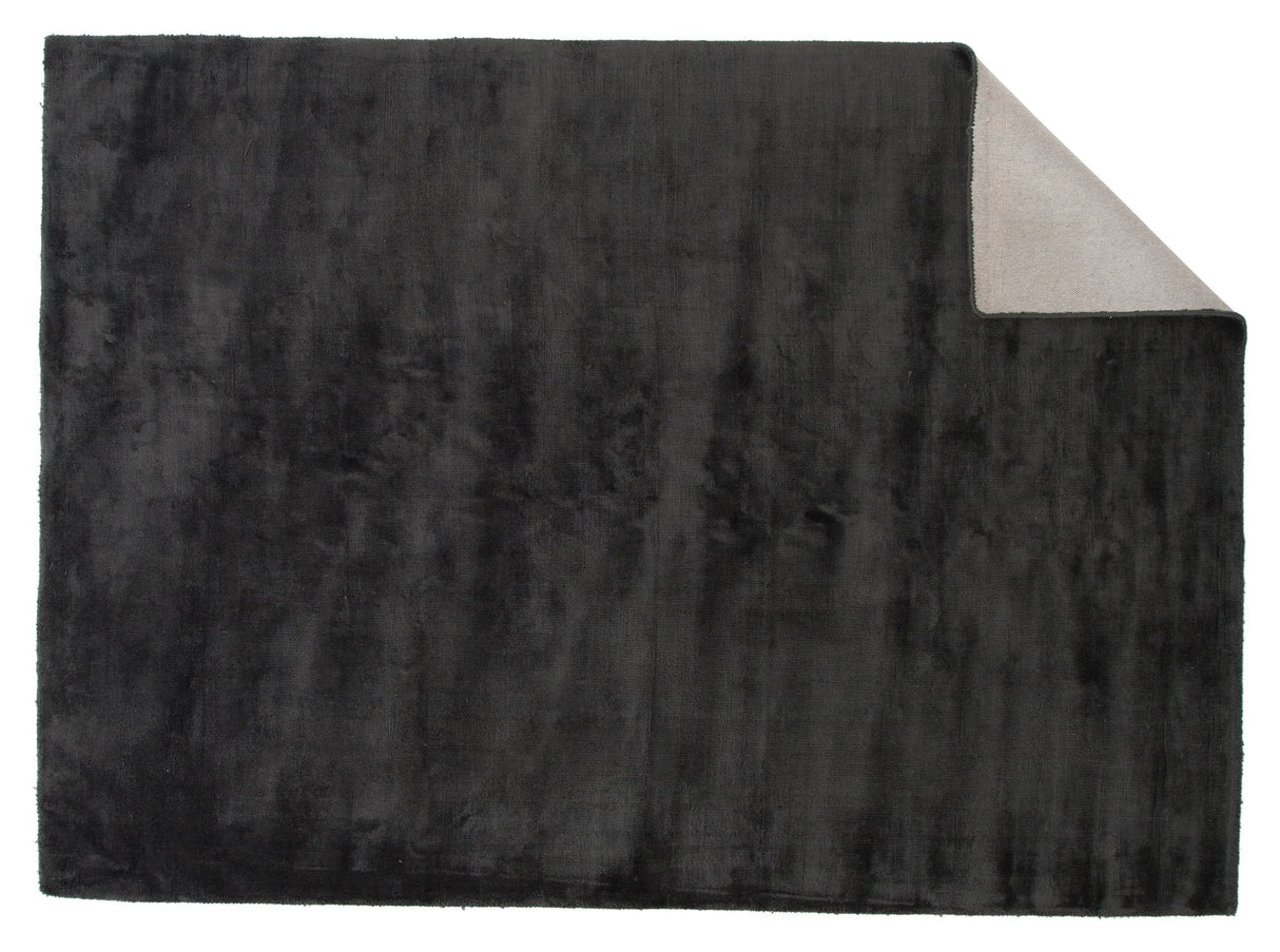 Indra Viscose carpet, 171x242, Dark gray