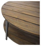 Jakarta Coffee table - Limmet Teak/Black Metal legs, Ø80