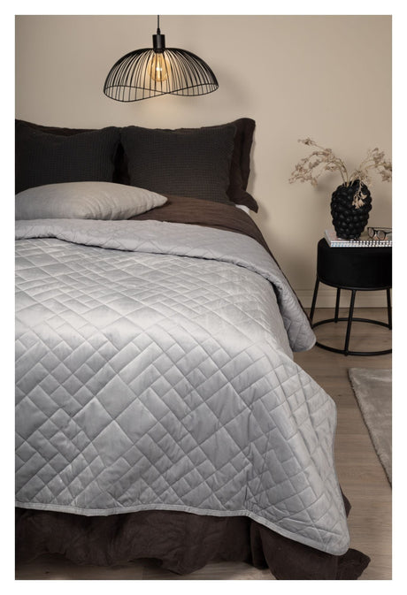 Jilly Bedspread 260x260 - Light gray