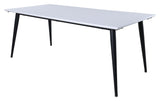 Jimmy Dining Table, 195x90, White/Black