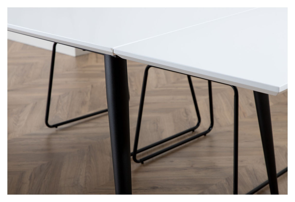 Jimmy Dining Table, 195x90, White/Black