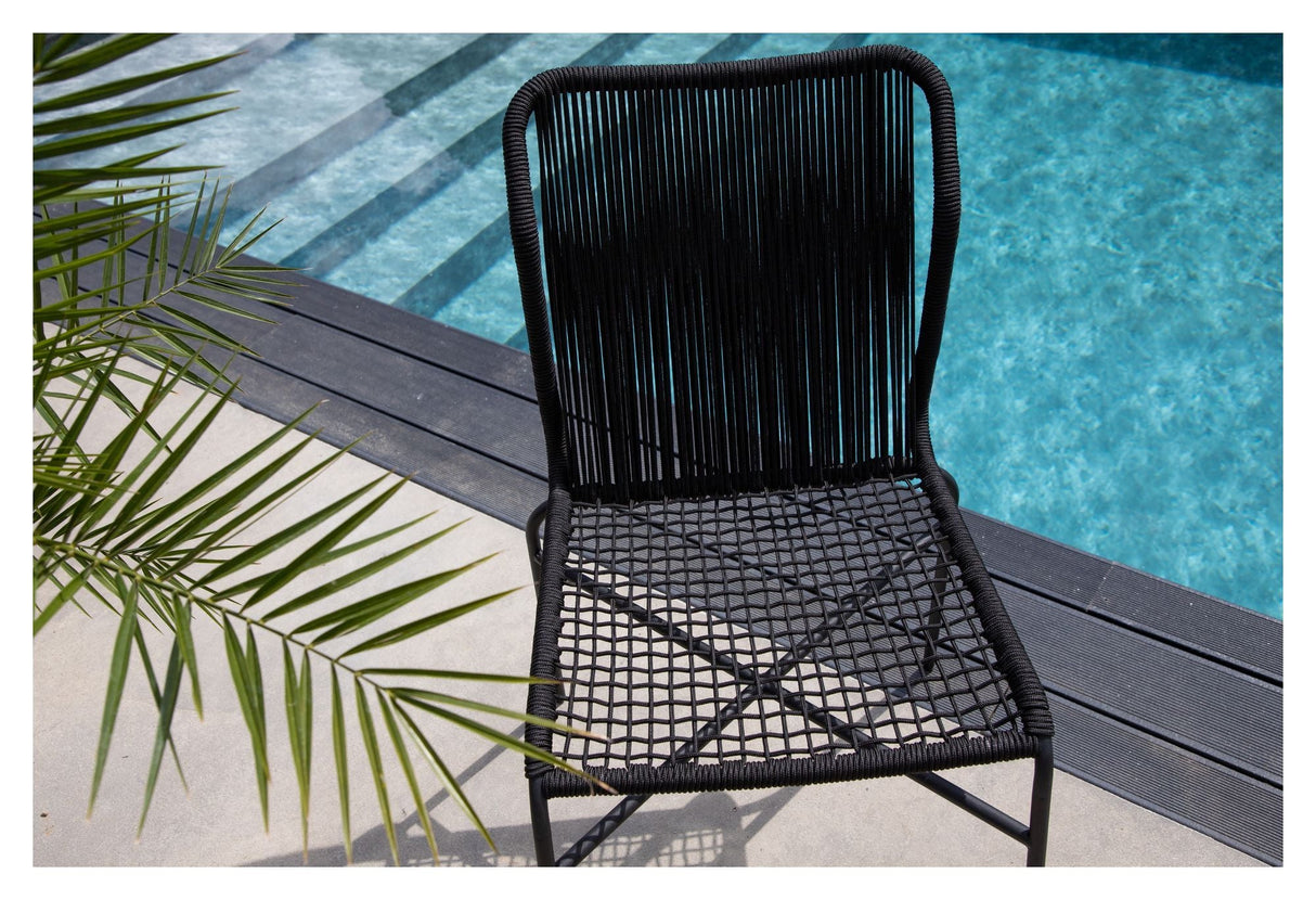 Julian Garden Chair, Black Line, Stackable