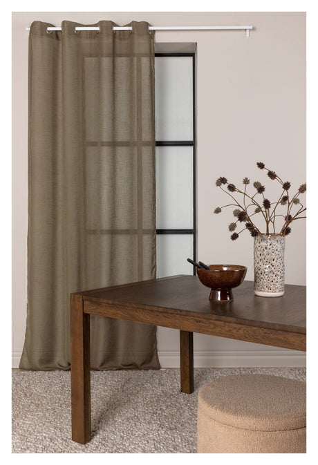 Kaya Curtain Polyester 140x290 - Brown