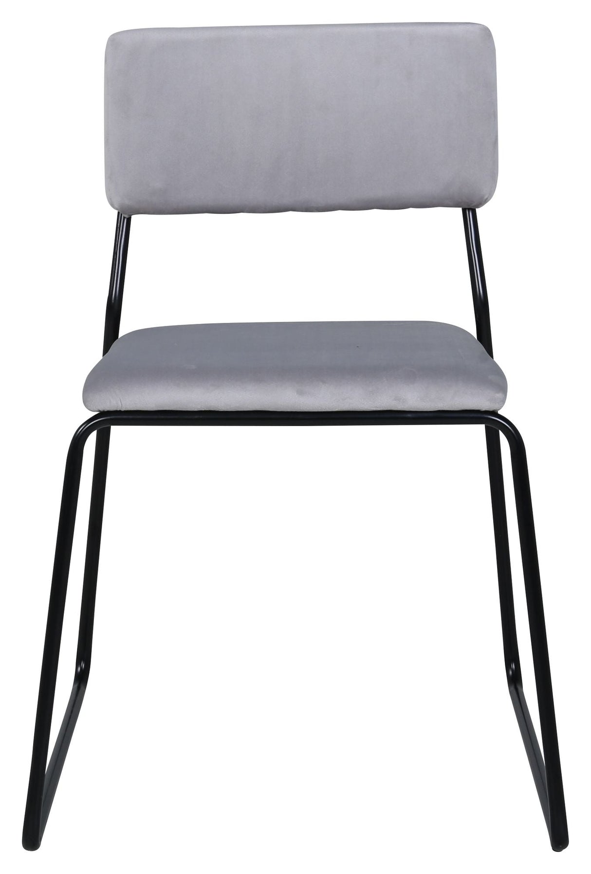 Kenth Dining Chair, Light Gray Velvet/Black