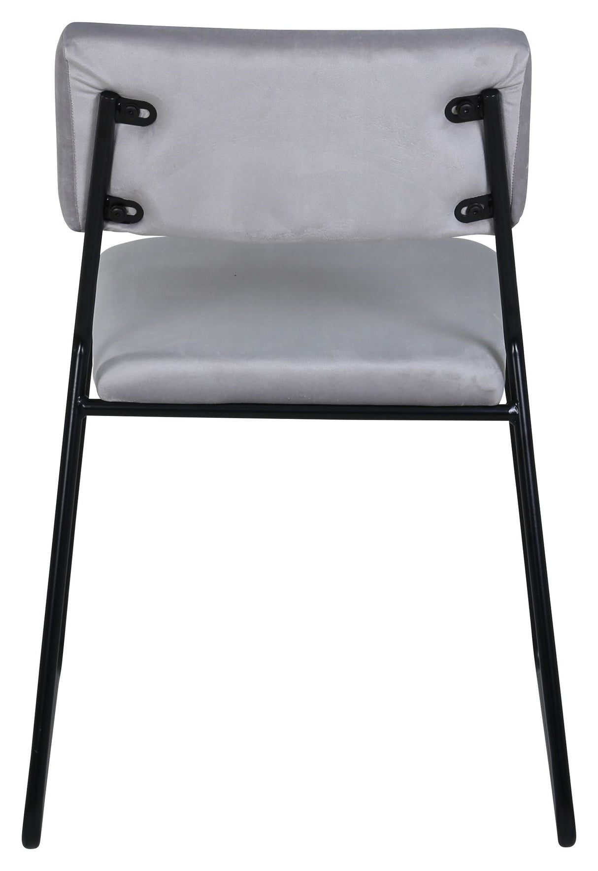 Kenth Dining Chair, Light Gray Velvet/Black