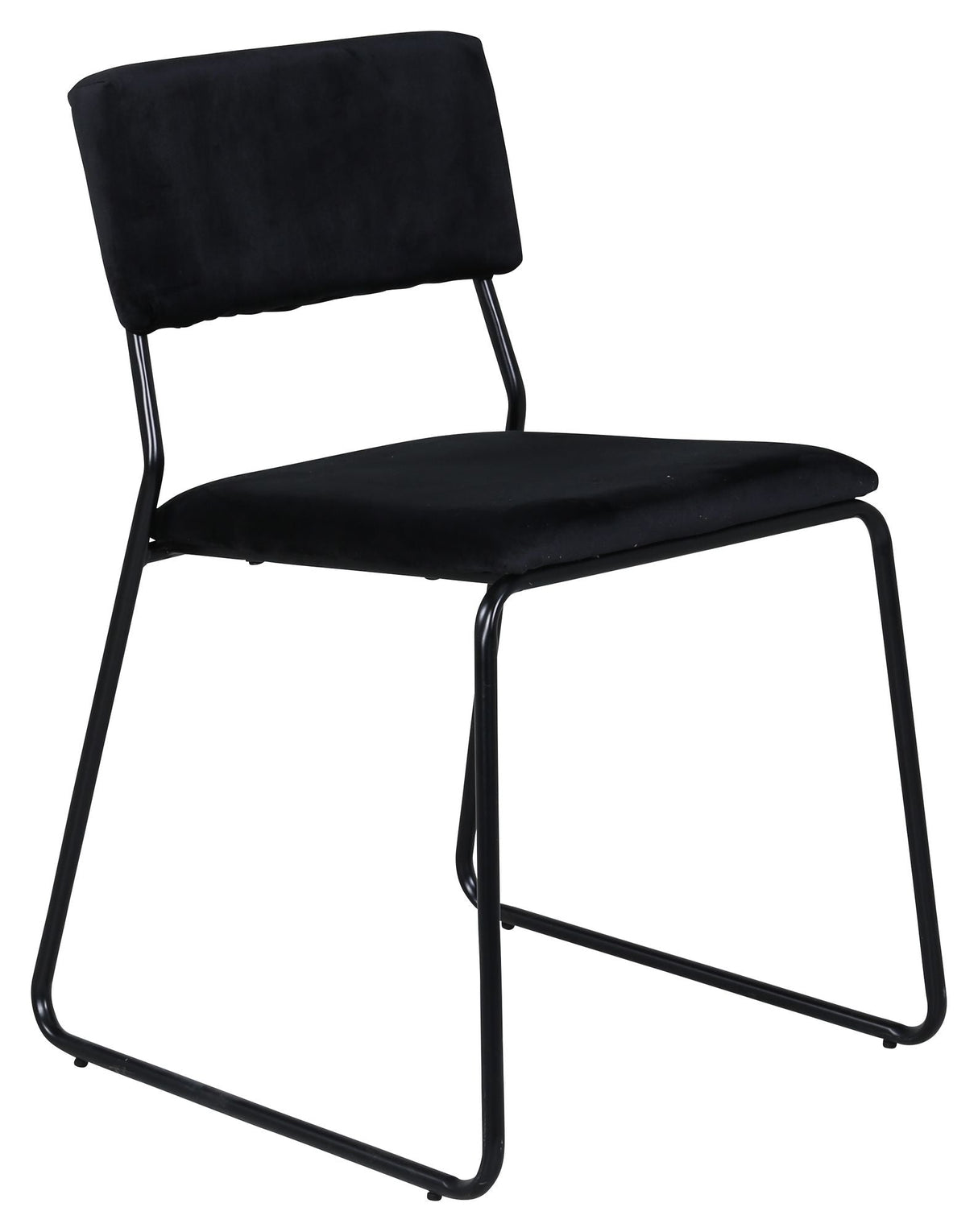 Kenth Dining Chair, Black Velvet/Iron