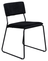 Kenth Dining Chair, Black Velvet/Iron