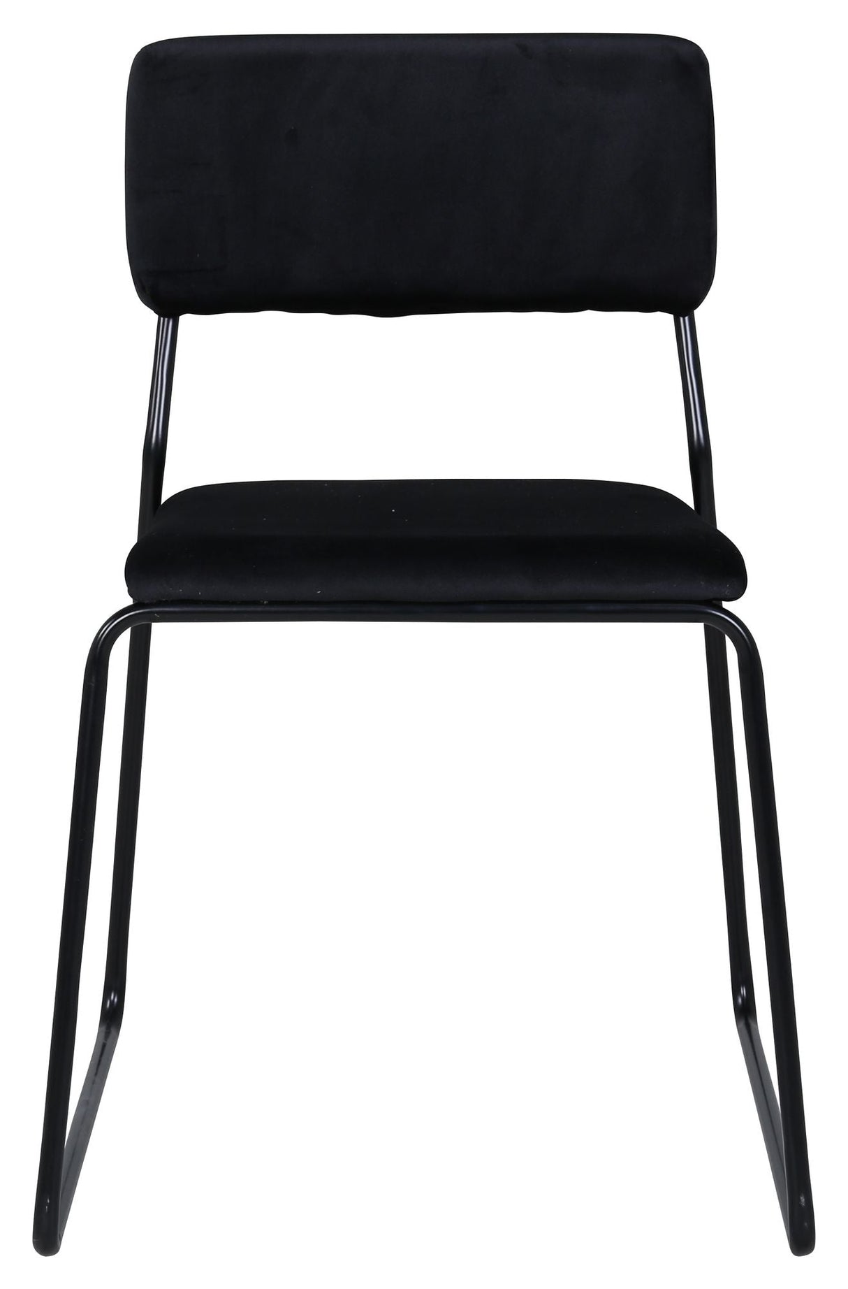 Kenth Dining Chair, Black Velvet/Iron