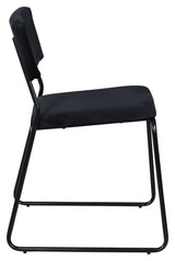 Kenth Dining Chair, Black Velvet/Iron