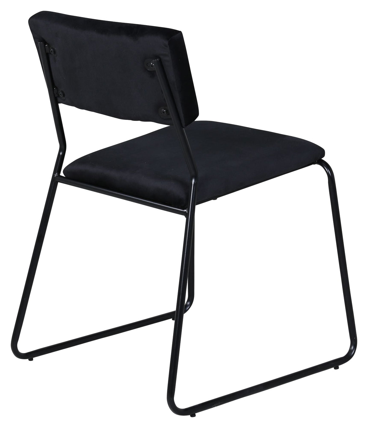 Kenth Dining Chair, Black Velvet/Iron