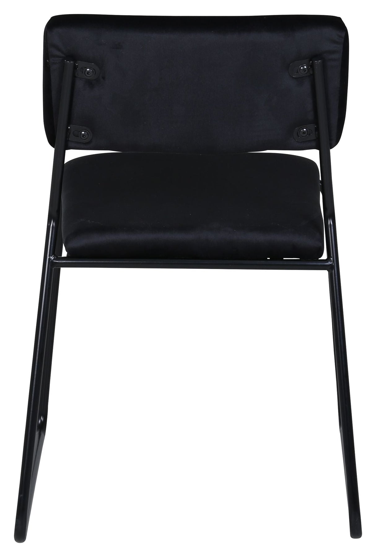 Kenth Dining Chair, Black Velvet/Iron