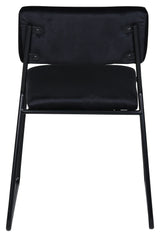 Kenth Dining Chair, Black Velvet/Iron