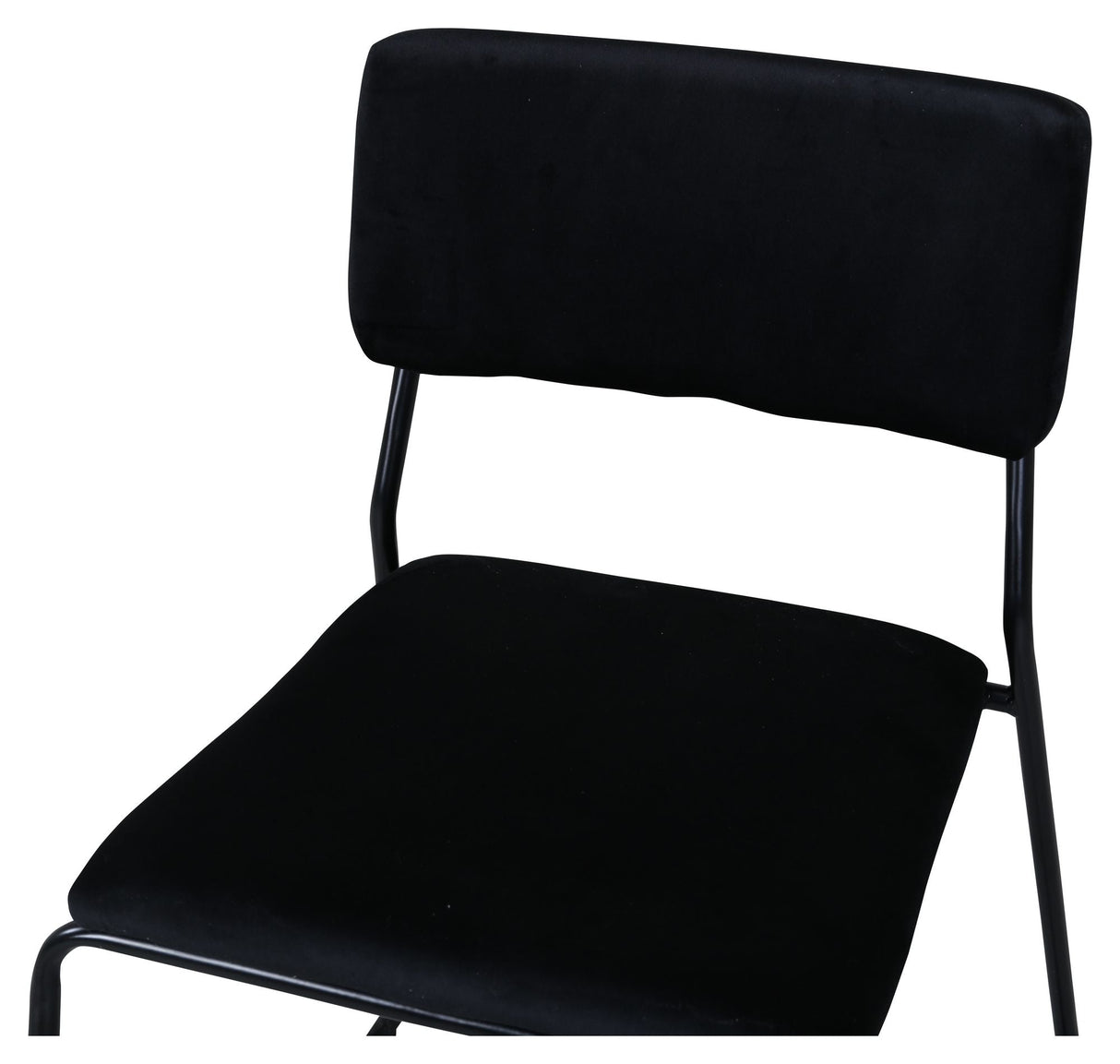 Kenth Dining Chair, Black Velvet/Iron