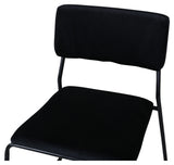 Kenth Dining Chair, Black Velvet/Iron