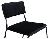 Kenth Dining Chair, Black Velvet/Iron