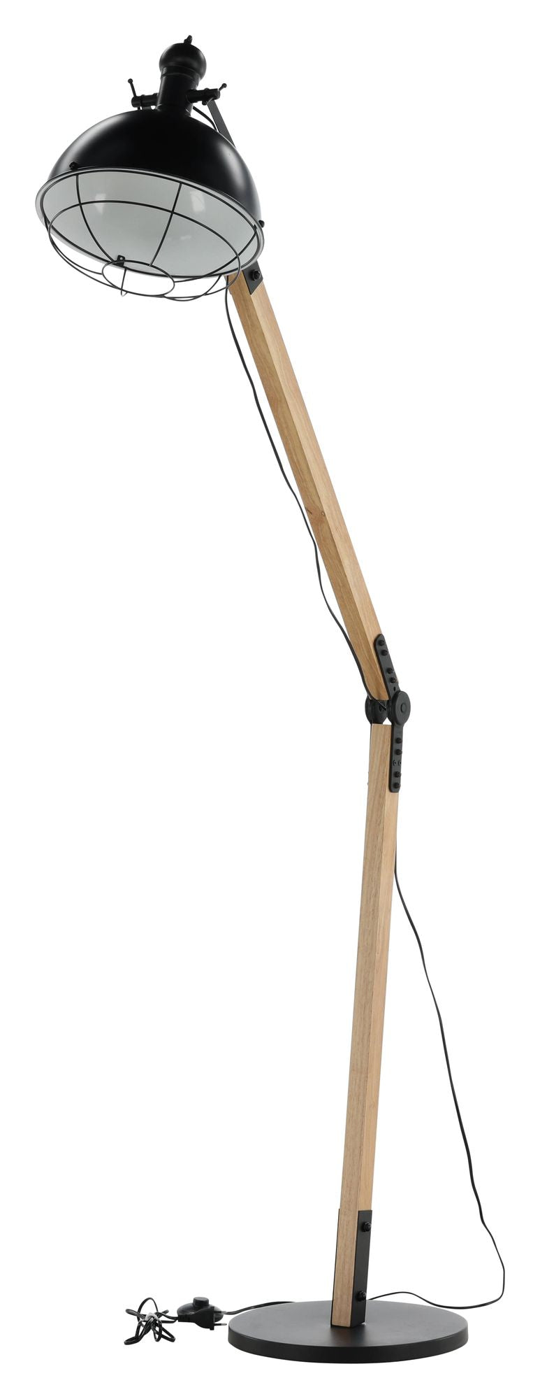 Kick Floor Lamp, Wood/Black