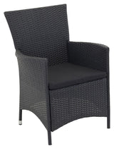 Knick, Garden chair with armrests, Black