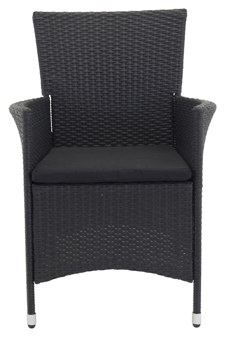 Knick, Garden chair with armrests, Black