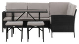 Knock Lounge Sofa - Black/Gray Woven