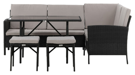 Knock Lounge Sofa - Black/Gray Woven