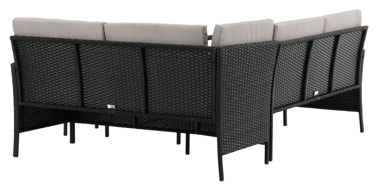 Knock Lounge Sofa - Black/Gray Woven