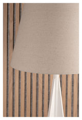 Kona Floor Lamp, White/Linen