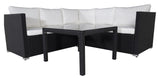 Kuba Lounge set, Black cord with white cushions