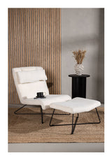 Laconia Lounge Chair, Steel, White