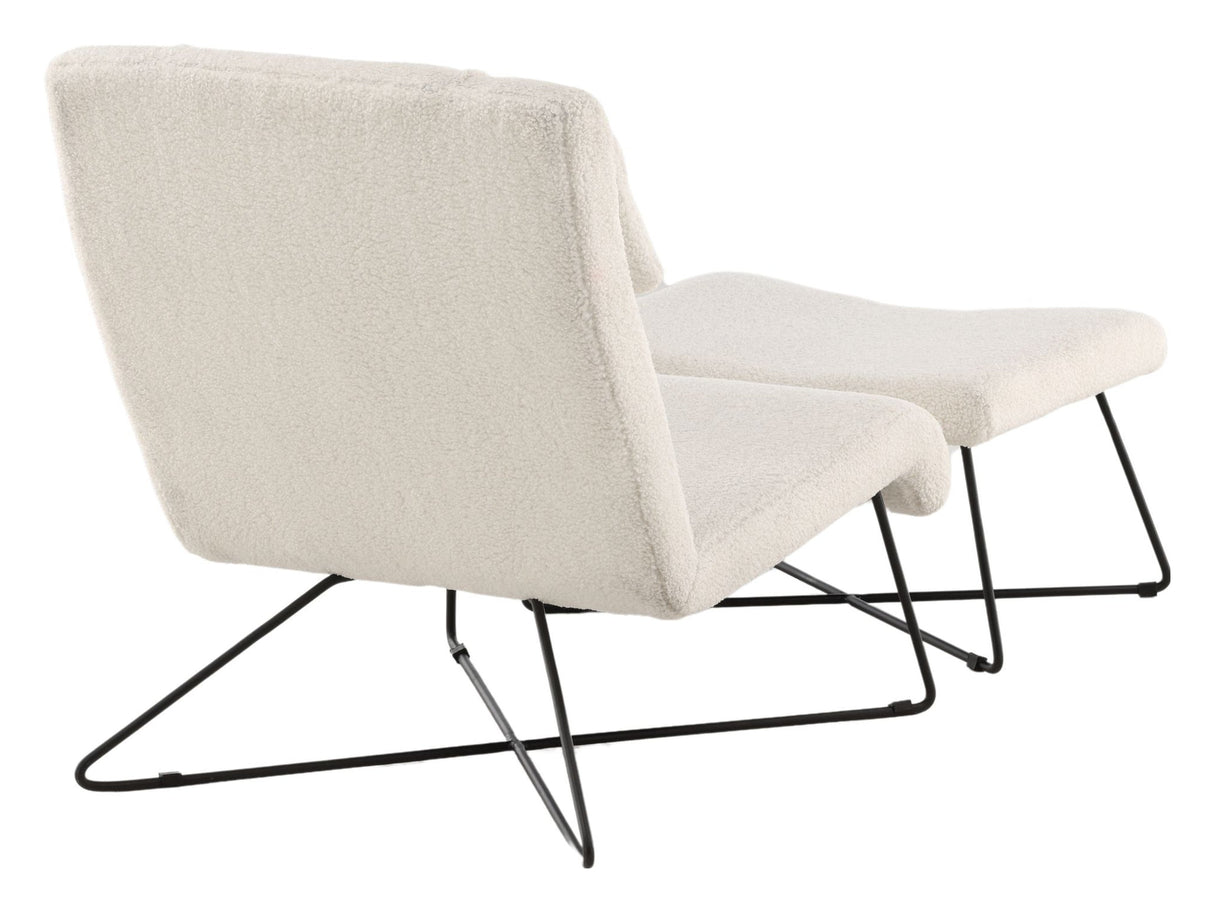 Laconia Lounge Chair, Steel, White