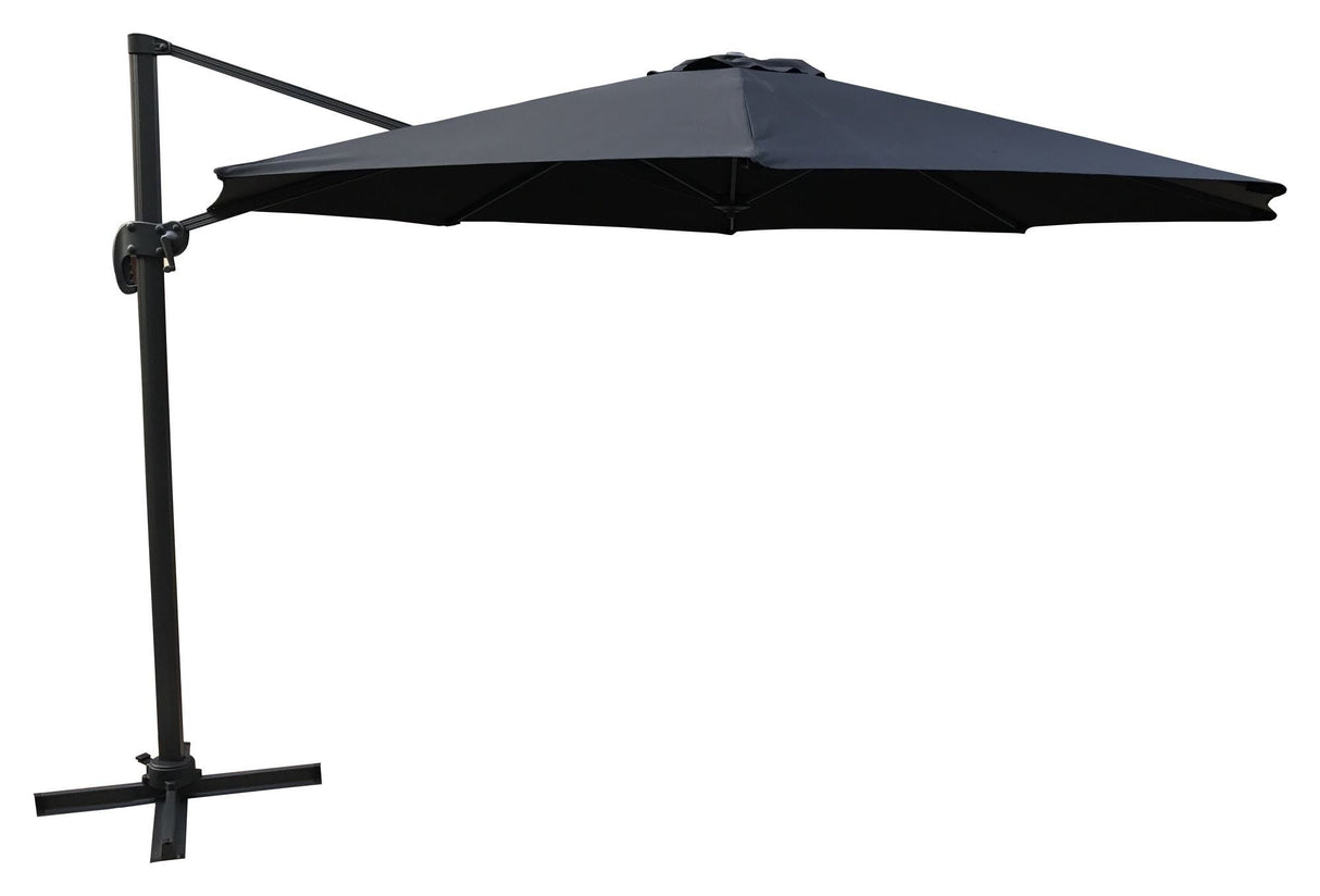 Leeds, Parasol 3,5m, Black Alu/Black Fabric