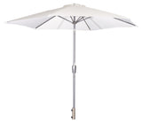 Leeds Parasol, 3m, Gray Alu/Ecru Fabric