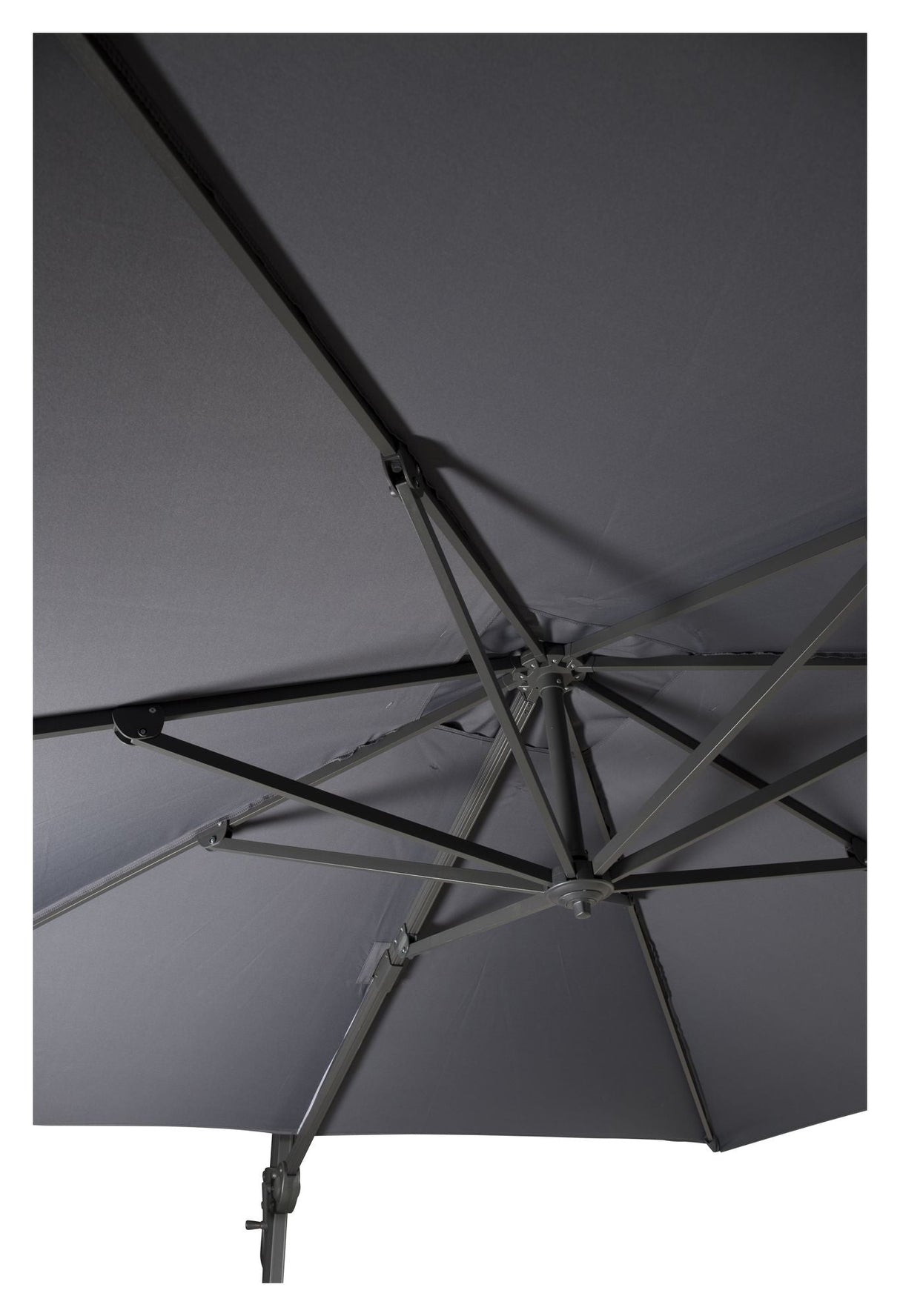 Leeds Parasol 3x3m 360 Black/Gray