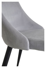 Leone Dining chair, Gray velvet