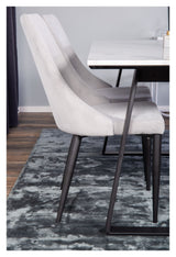 Leone Dining chair, Gray velvet