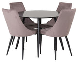 Leone Dining chair, Pink velvet