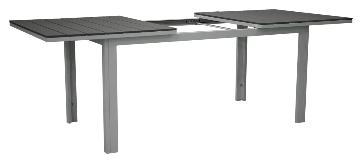 Levels Garden Table, 160/240*90, White Alu/Gray Aintwood