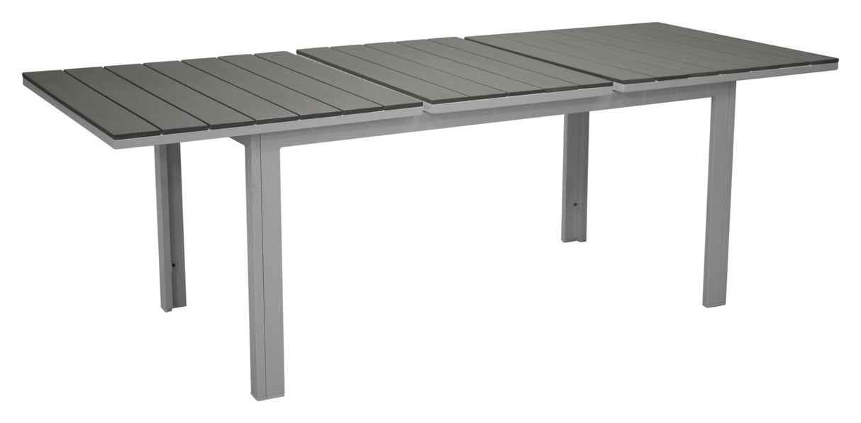 Levels Garden Table, 160/240*90, White Alu/Gray Aintwood