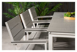 Levels Garden Chair, Stackable, White Matte Alu/Gray Box