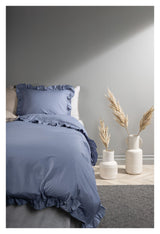 Levi Bedding with ruffle 150x200 - Blue