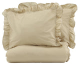 Levi Bedding with ruffle 240x220 - Light yellow