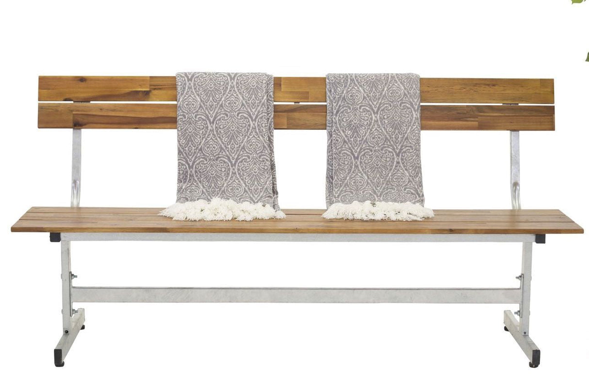 Lie, Garden bench, Silver/teak