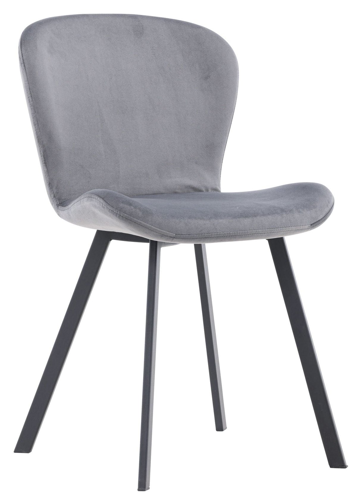 Lilja Dining Chair, Black, Dark Gray Fabric