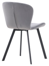 Lilja Dining Chair, Black, Dark Gray Fabric