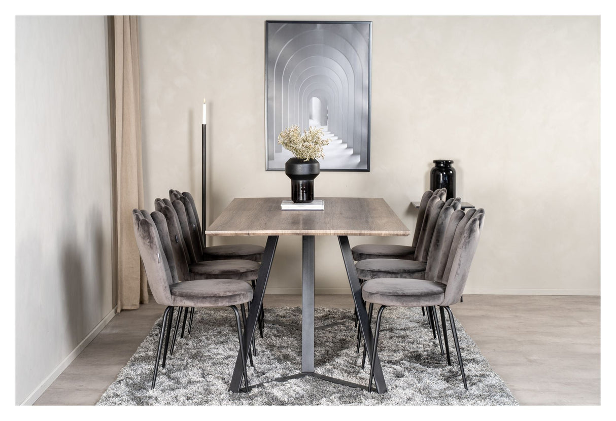 Limhamn Dining chair, Gray velvet