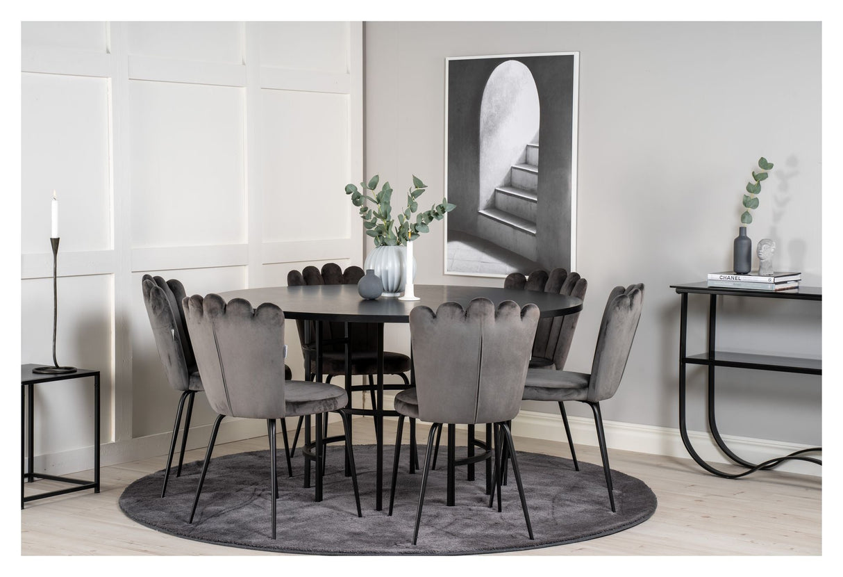 Limhamn Dining chair, Gray velvet