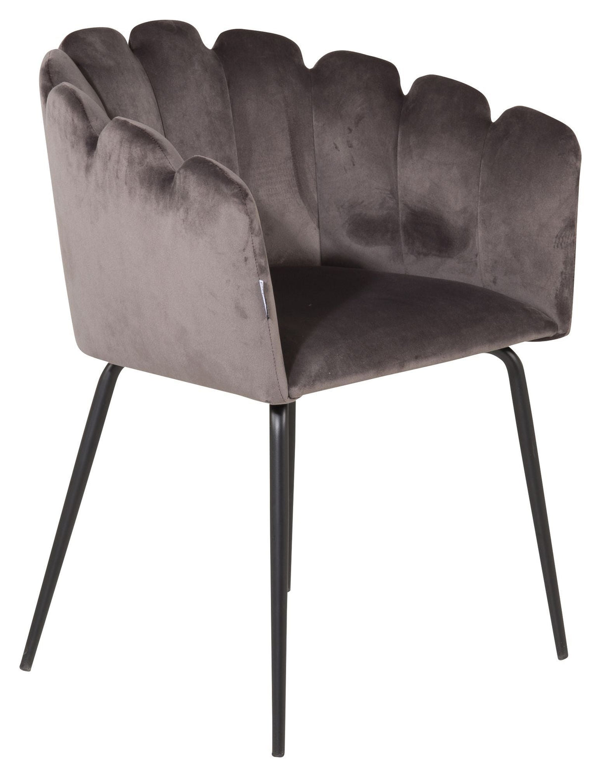 Limhamn Dining chair with armrests, Gray velvet