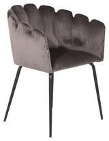 Limhamn Dining chair with armrests, Gray velvet